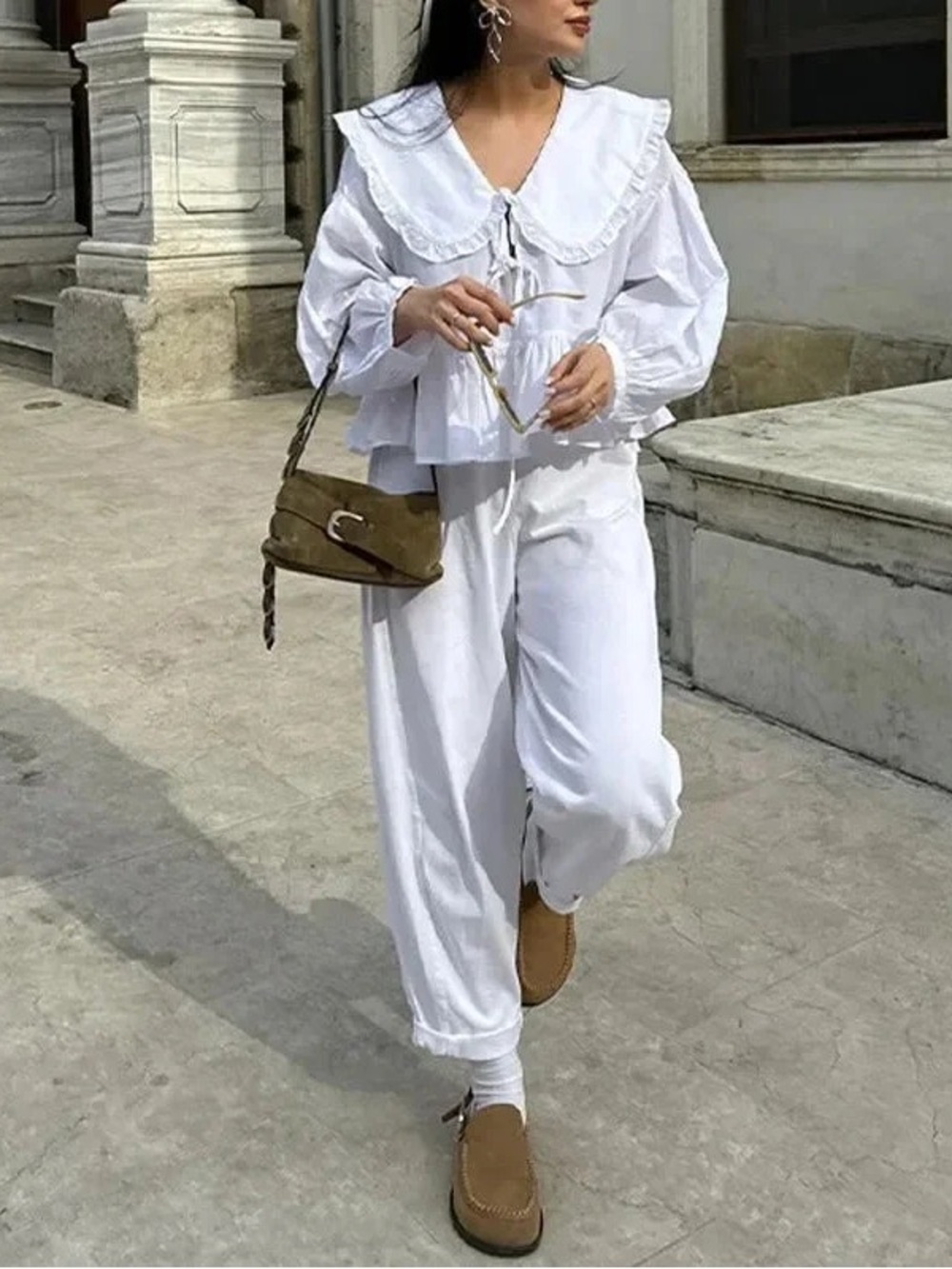 Women's white, two-piece set